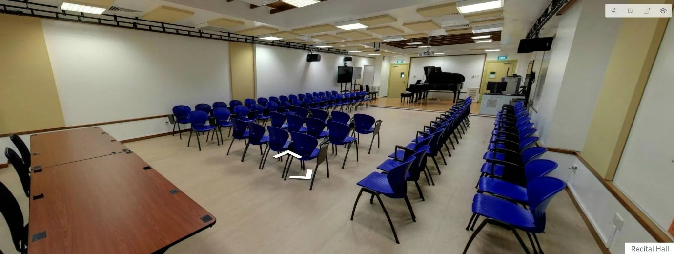 Recital Hall – sample layout (view 2) for Singapore Performers’ Festival 2026