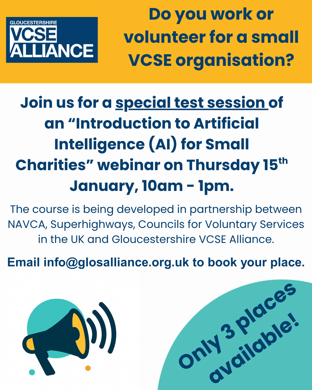 Do you work or volunteer for a small VCSE organisation?