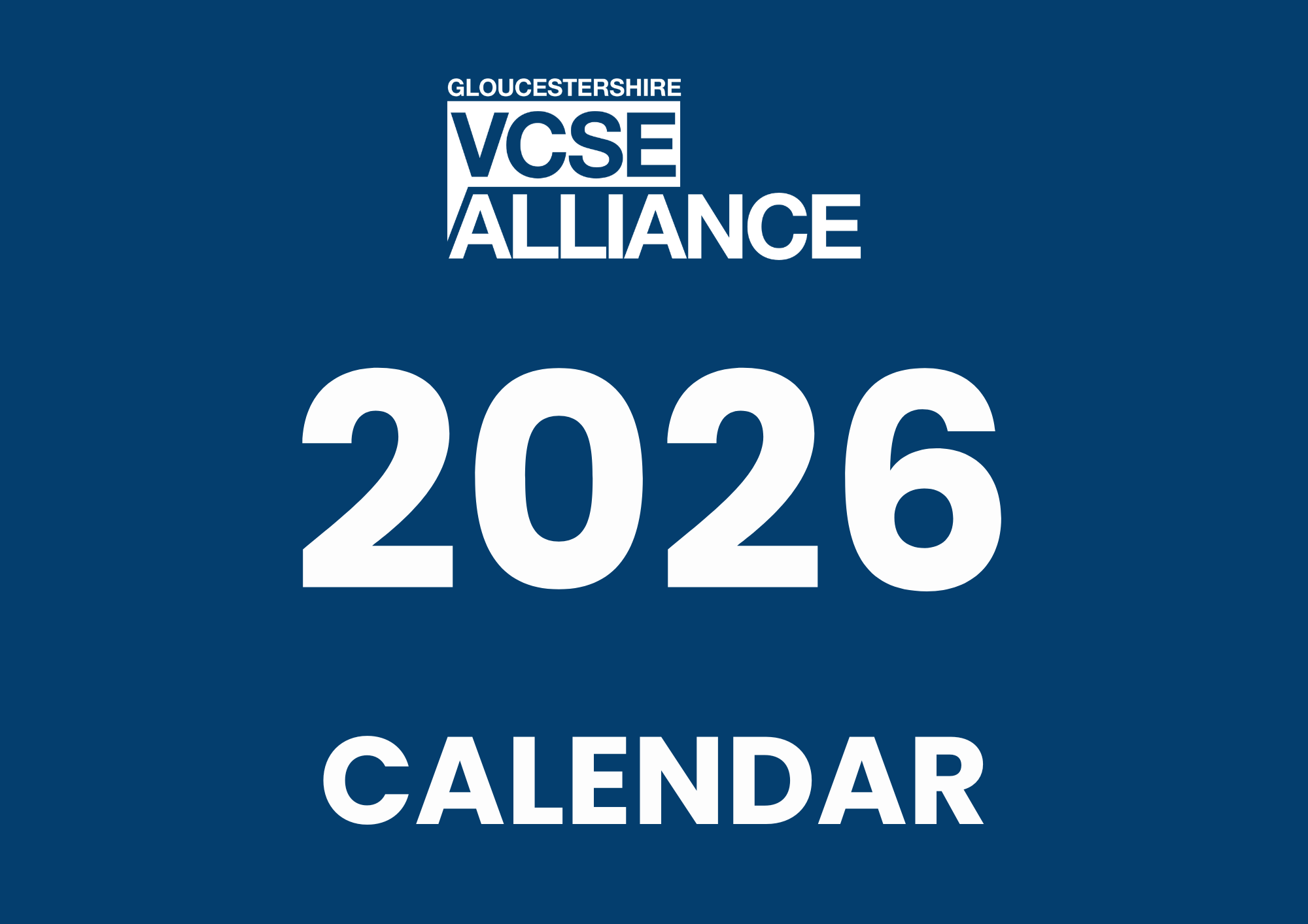 Gloucester VCSE Alliance 2026 Downloadable Calendar