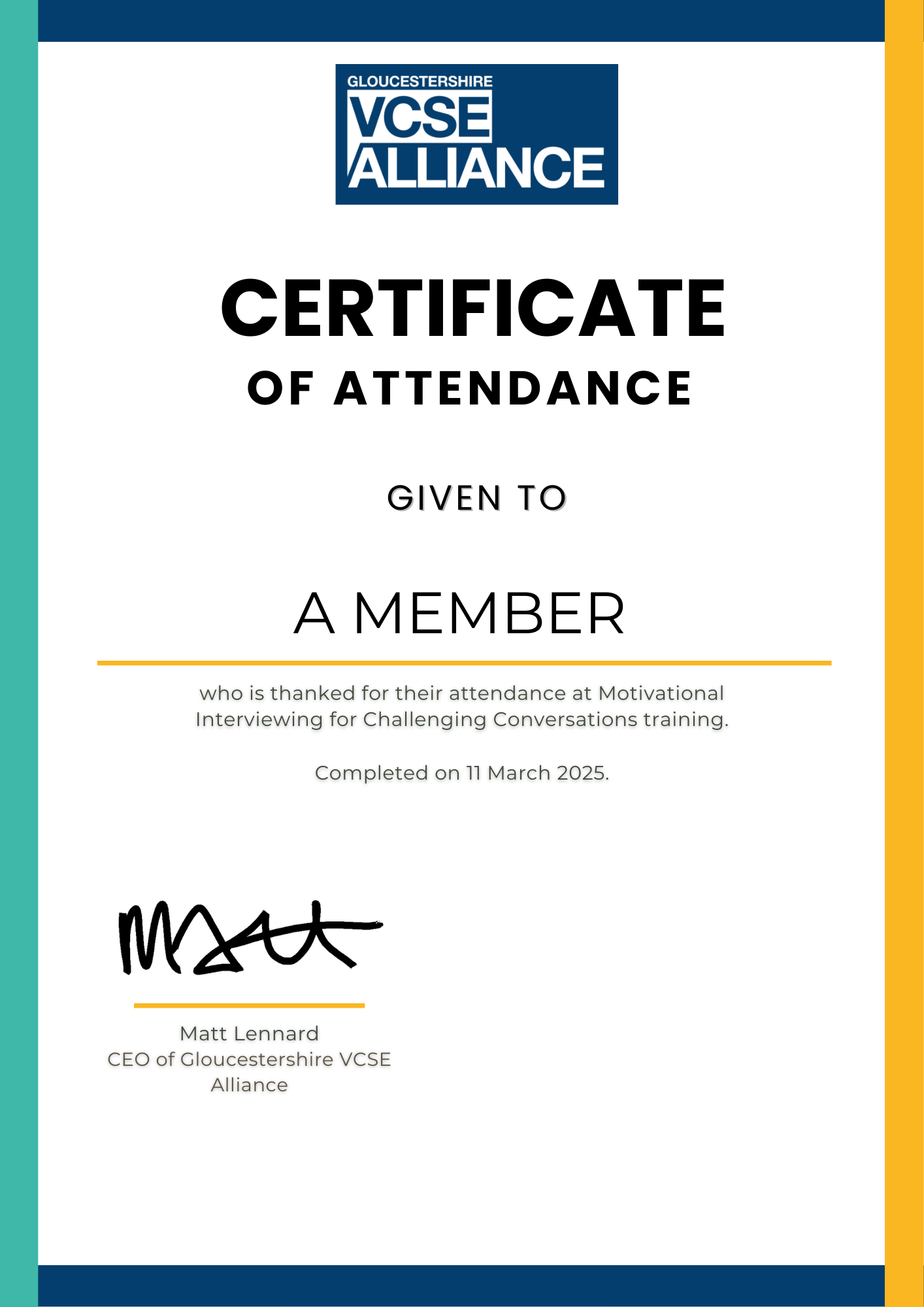 Charges for training courses for non-members