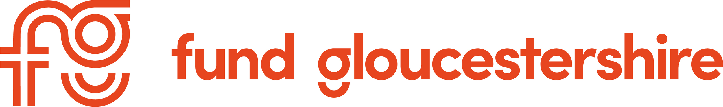 Fund Gloucestershire logo in red lettering