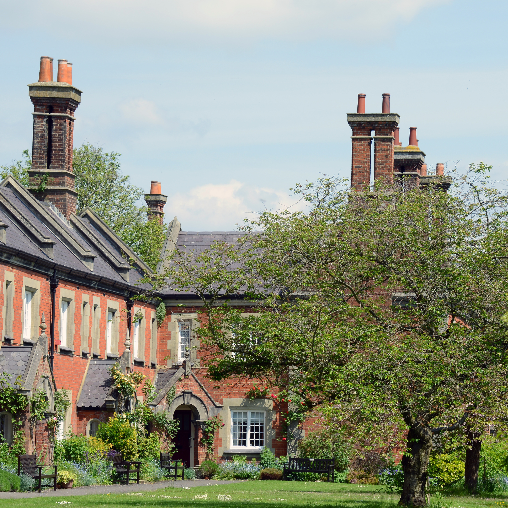 Almshouses stock image