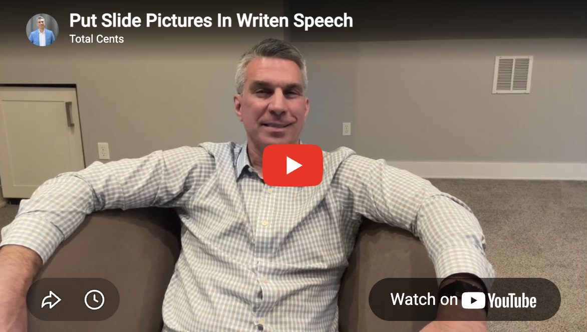 What happens if your slide clicker fails during the speech?