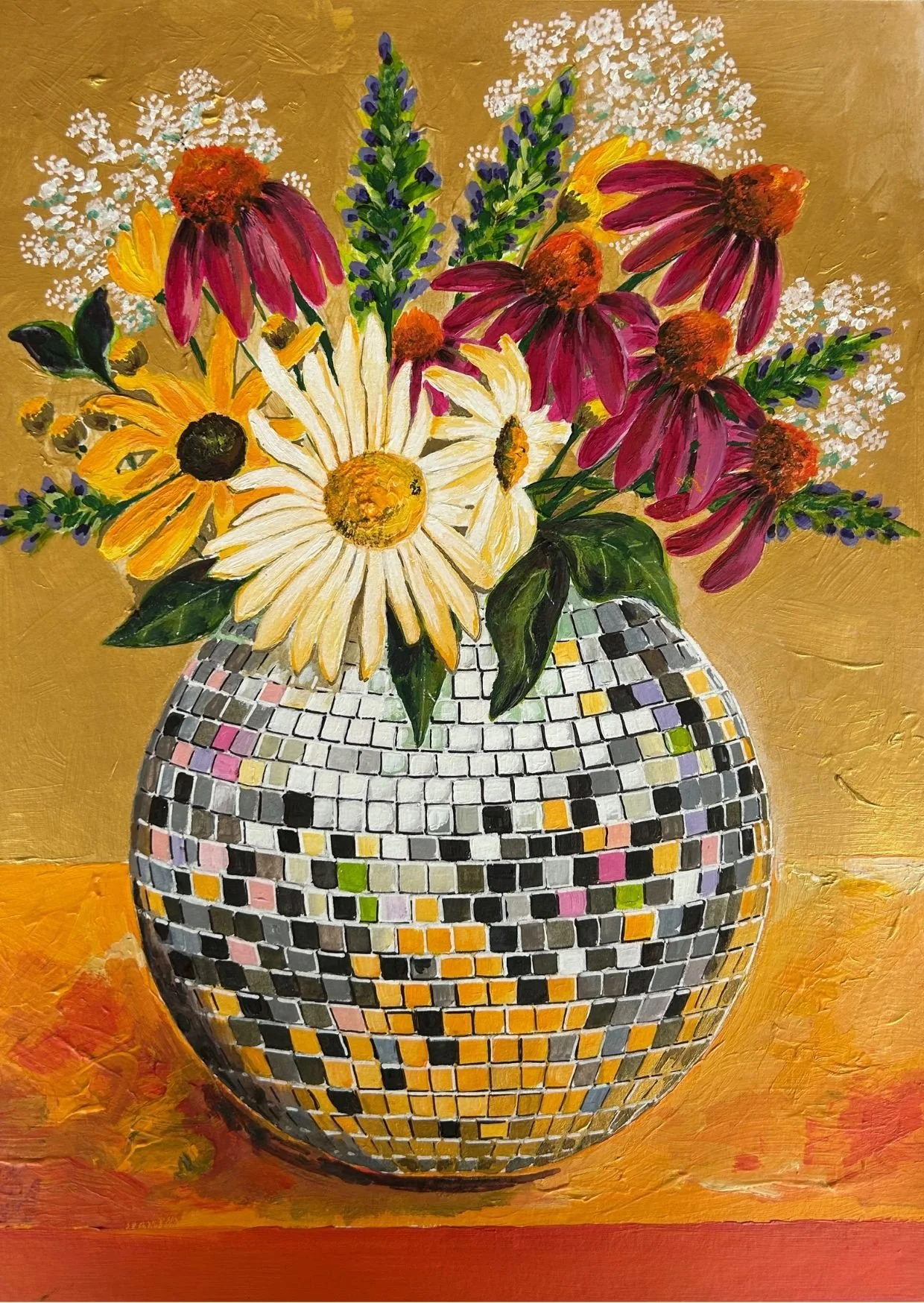Midsummer Nights Disco - Original acrylic painting (A3) available framed £295 and 20 limited edition giclee prints (A4) £40
