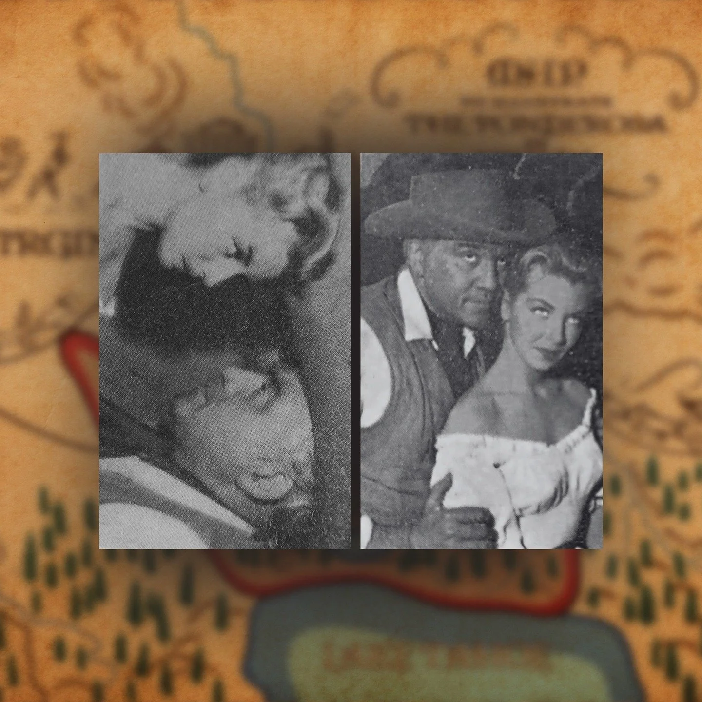Promo pictures of Lorne Greene and Merry Anders on the set of "Bitter Water". 
#lornegreene #merryanders #bonanza #retrotv #classictv #western