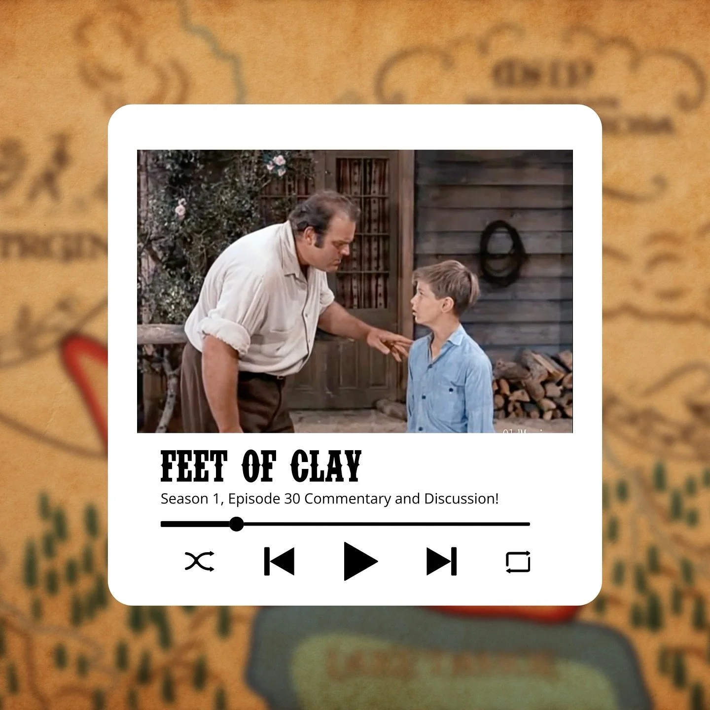 NEW EPISODE! 🎉 Today we’re watching “Feet of Clay”! Discussion points include: 
- Young actor David Ladd and his famous father, Alan Ladd
- What the phrase “feet of clay” means and how it pertains to Billy and Hoss&rsq