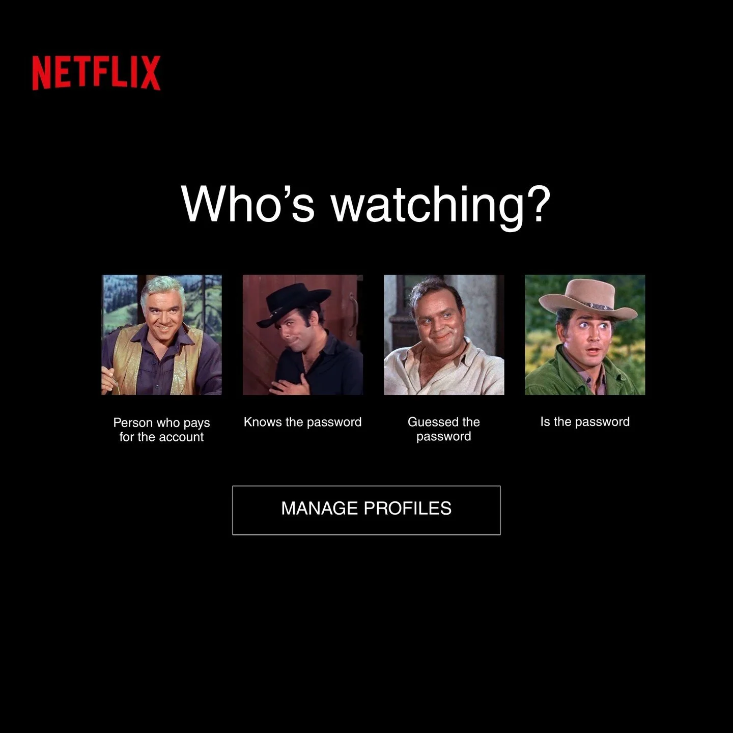 Which one are you? 😂
#bonanza #classictelevision #bencartwright #hosscartwright #littlejoecartwright #adamcartwright #funny #hopsing
