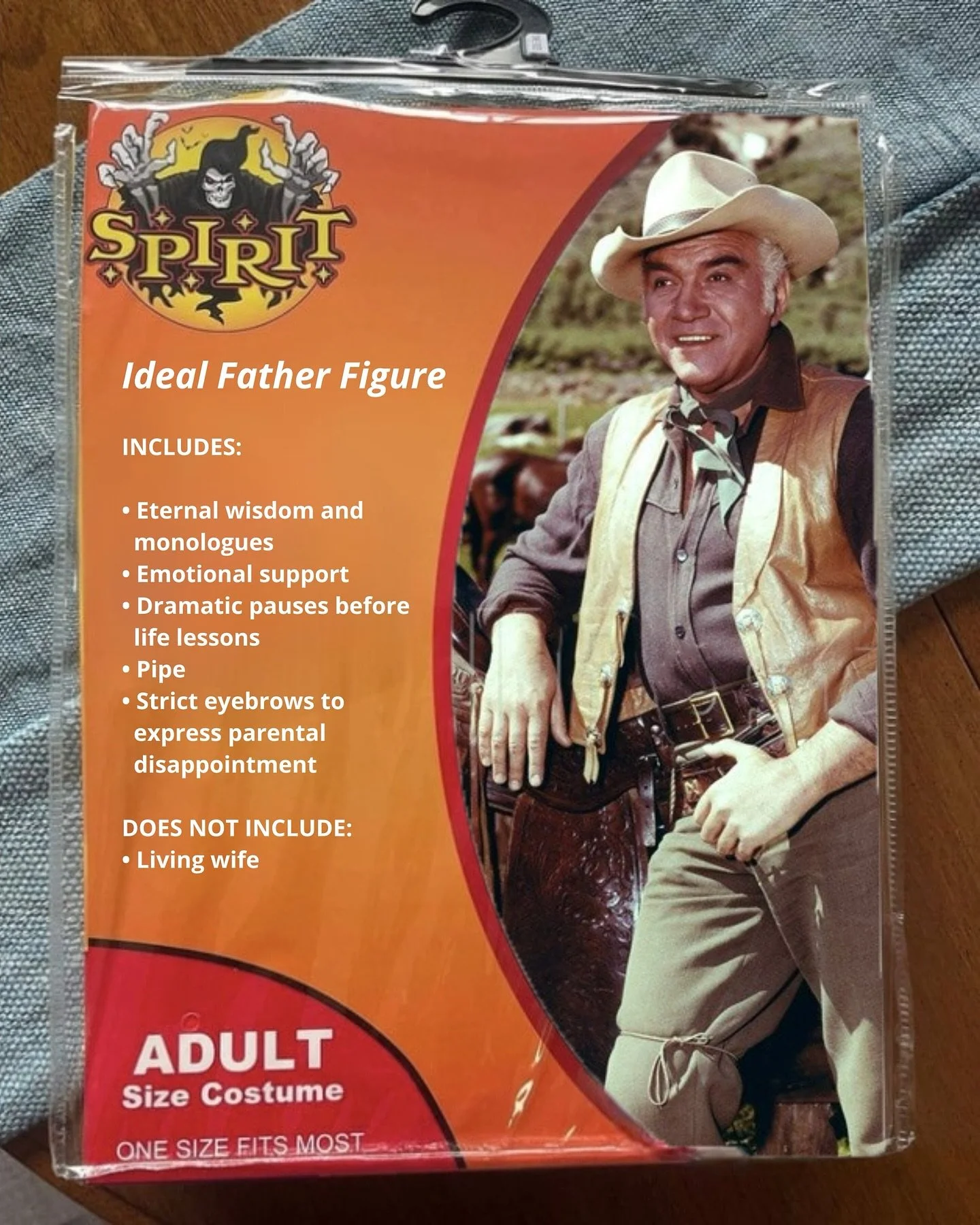 Just in case you needed a Halloween costume this year! 😜 
#halloween #bonanza #western #classictv #funny #spiritofhalloween #memes #adamcartwright #hosscartwright #littlejoecartwright #bencartwright #yeehawbonanzapod