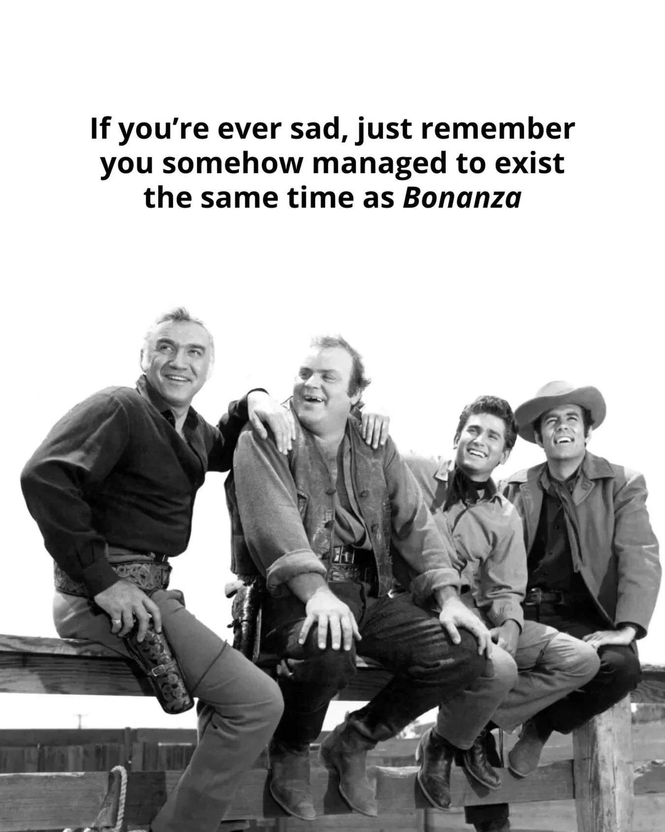 The odds were in your favor! 🖤🥹 

#bonanza #danblocker #michaellandon #lornegreene #pernellroberts