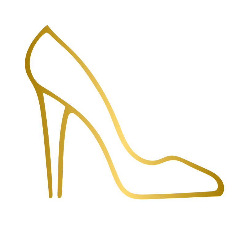 Gold High Heel Icon for Dancing