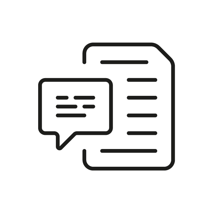 Een smartphone met een berichtbubbel voor communicatie.