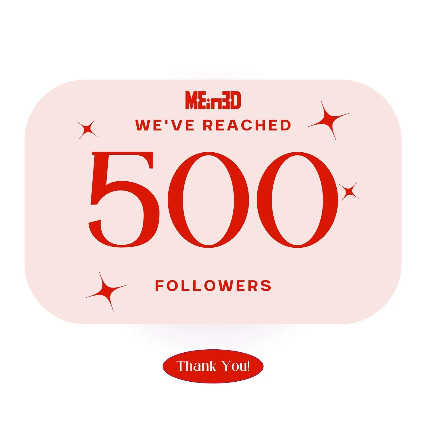 WE DID IT! 🚀 500 amazing followers! Thank you for being part of the MEin3D adventure&mdash;your support means the world to us 🙌🎨

Here&rsquo;s to many more milestones together! 

#MEin3D #3DFigures #CustomFigures #CosplayFigures #WeddingFigures #M