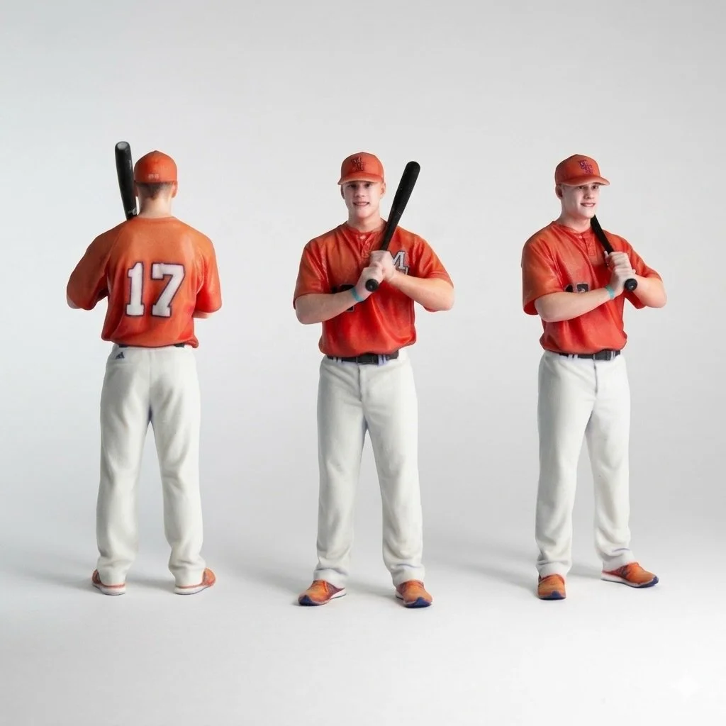 360&deg; of detail. 🔍

Full color, high-resolution, and completely custom, this is the future of memorabilia. 

Interested in your own figure? 
📬 Send us a DM!

#MEin3D #3Dtech ##Baseball #SportsGifts