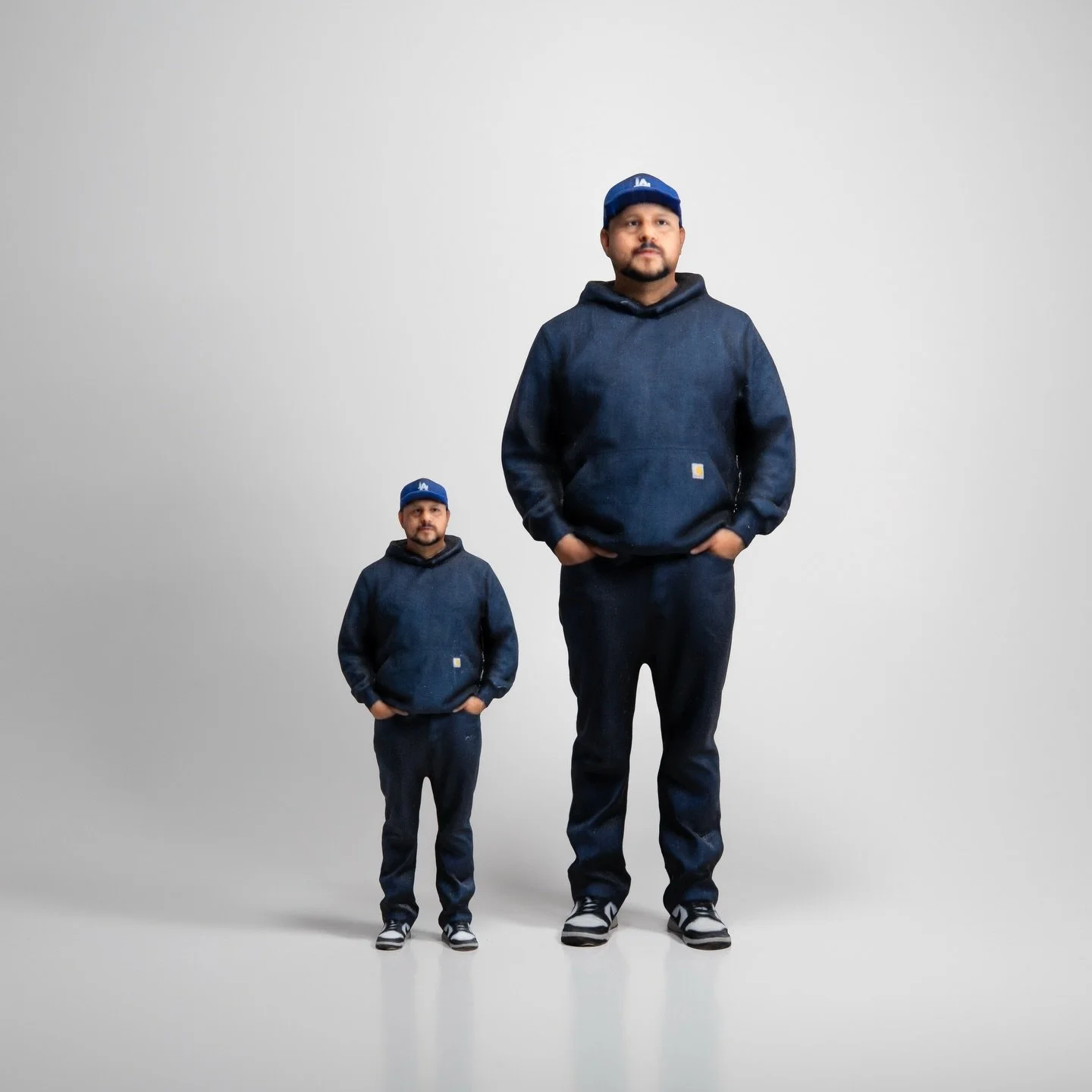 From a full-size fit to a custom 3D miniature, we capture every detail&mdash;right down to the LA cap and Carhartt hoodie textures. 

Get your own perfectly accurate digital twin with MEin3D.

#MEin3D #DigitalTwin #3DPrinting #CustomMiniature #LADodg
