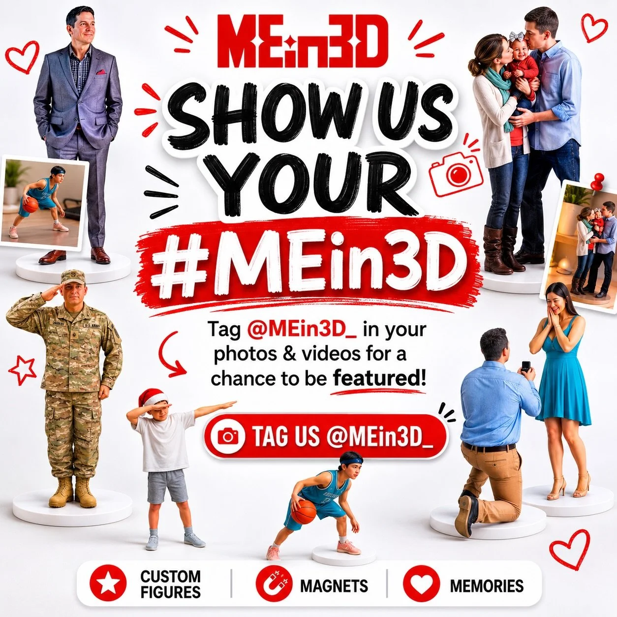 Got a MEin3D figure? 👀

We&rsquo;d love to see it!

Whether it&rsquo;s on your desk, shelf, game room, office, or traveling with you, tag @MEin3D_ in your photos and videos for a chance to be featured on our page.

Every figure tells a story, and we