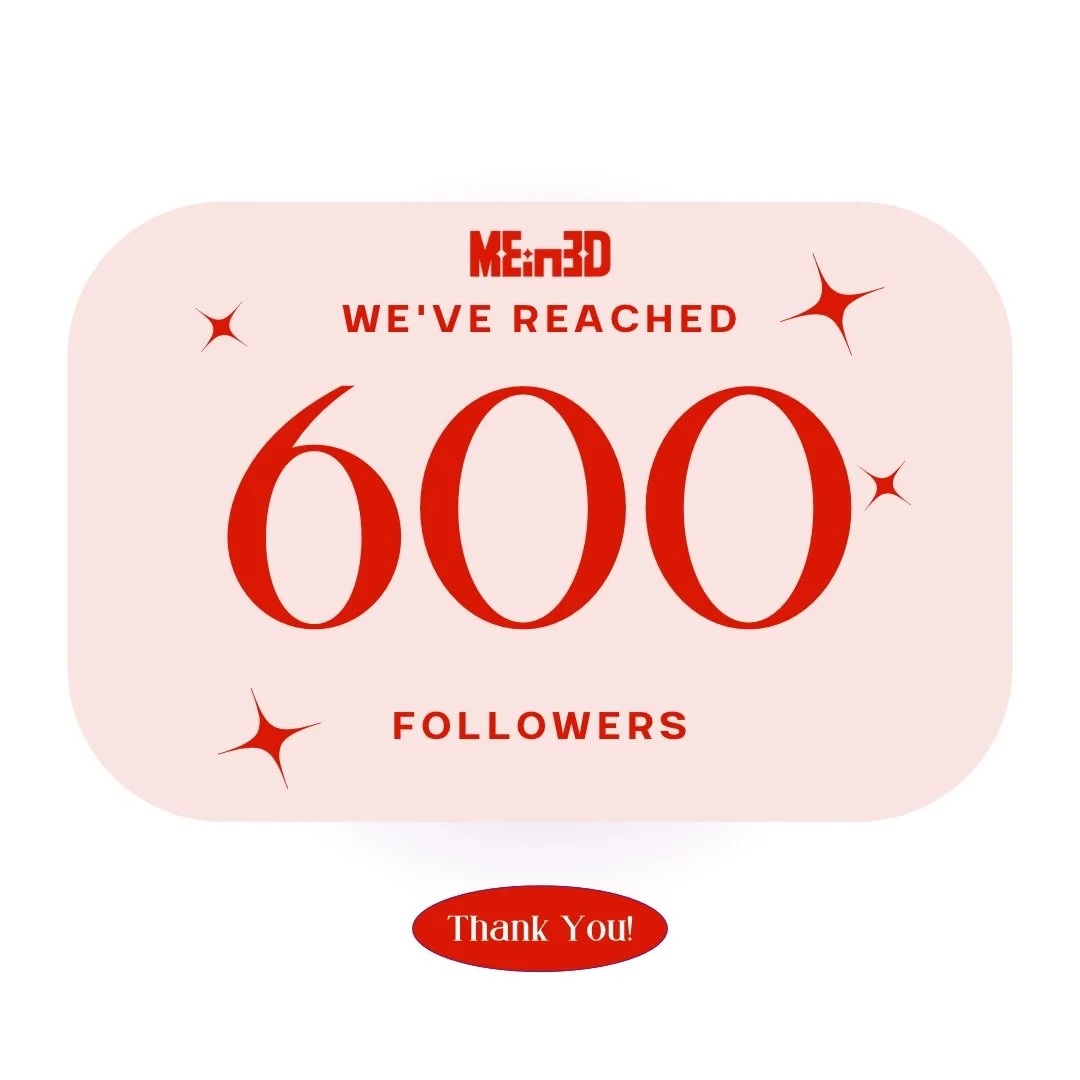 600 followers! 🎉

Thank you for supporting MEin3D and being part of our journey. Every custom figure we create represents a memory, and we&rsquo;re grateful to help bring those moments to life.

Here&rsquo;s to 600 and beyond. ❤️

#MEin3D #600Follow