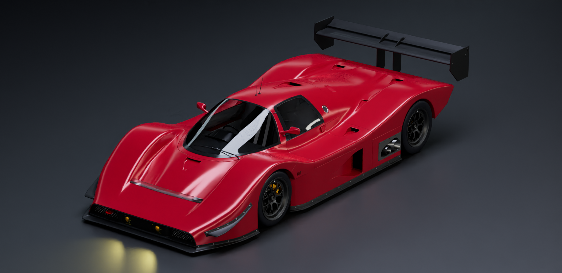 Mid-poly Group C racing prototype v1