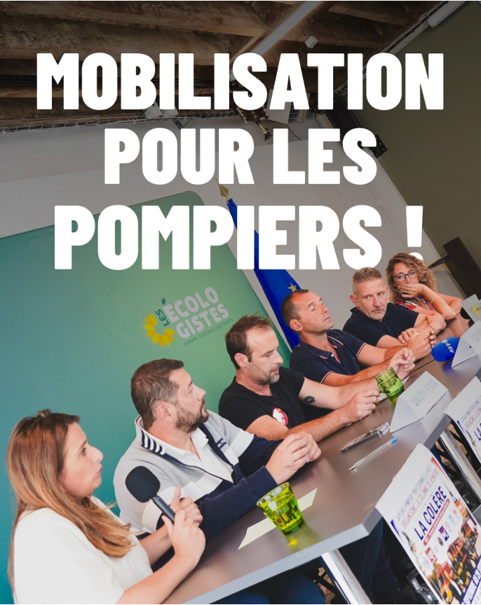 Conférence de presse avec les pompiers