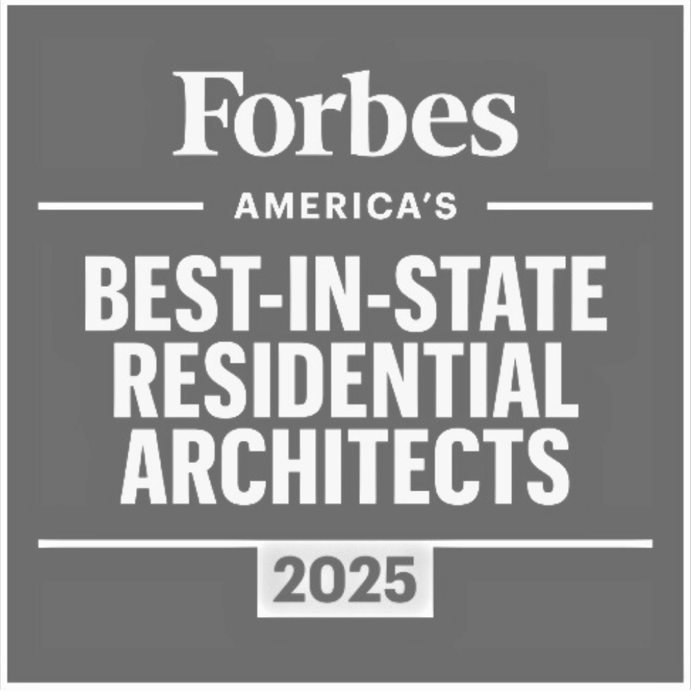 Forbes 2025 Award Badge: America's Best-In-State Residential Architects - Kimmel Interiors achievement for high-end residential design.