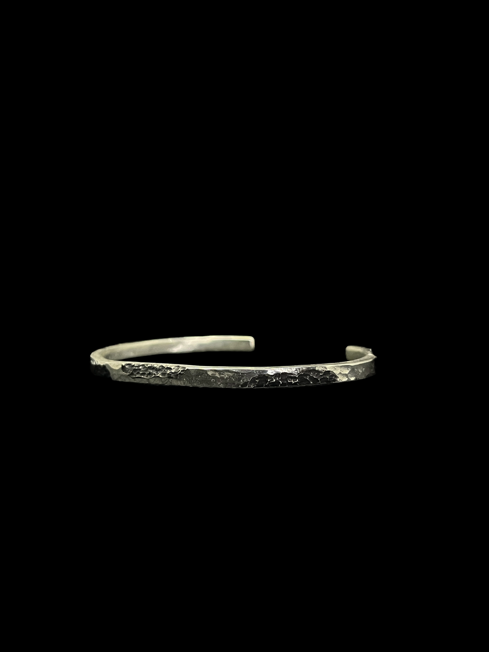 Rebellious, a textured blackened silver cuff
