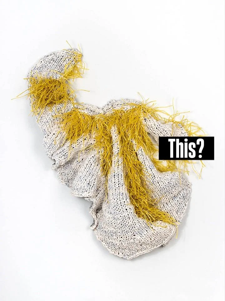 @EileenBraunArt . I found a box of white factory discard dressmaker&rsquo;s pattern tissue stowed away in my studio. It is no longer available in white. And I have just sourced salvaged colored agricultural cording, used to bale animal feed-each colo