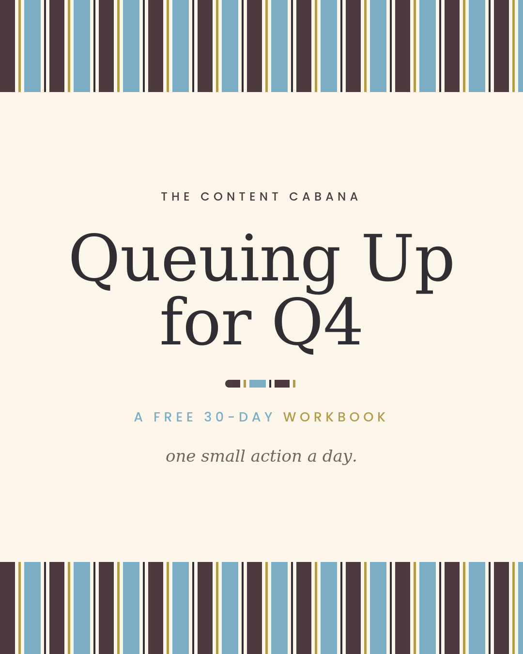 Queuing up for Q4 Workbook