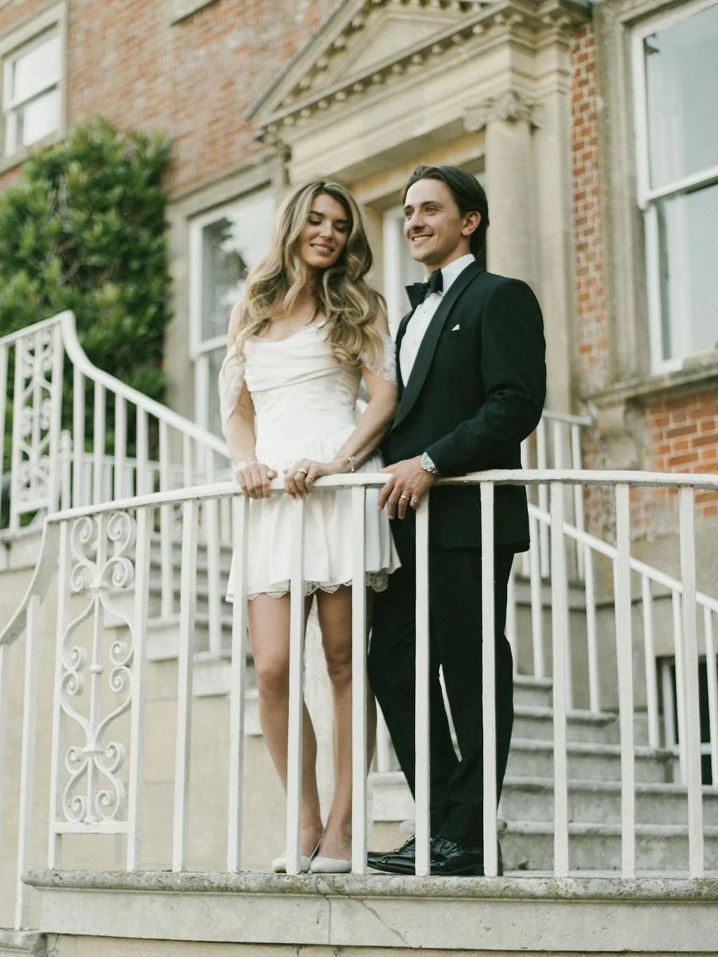 A happy Bride and Groom on their wedding day in Somerset.