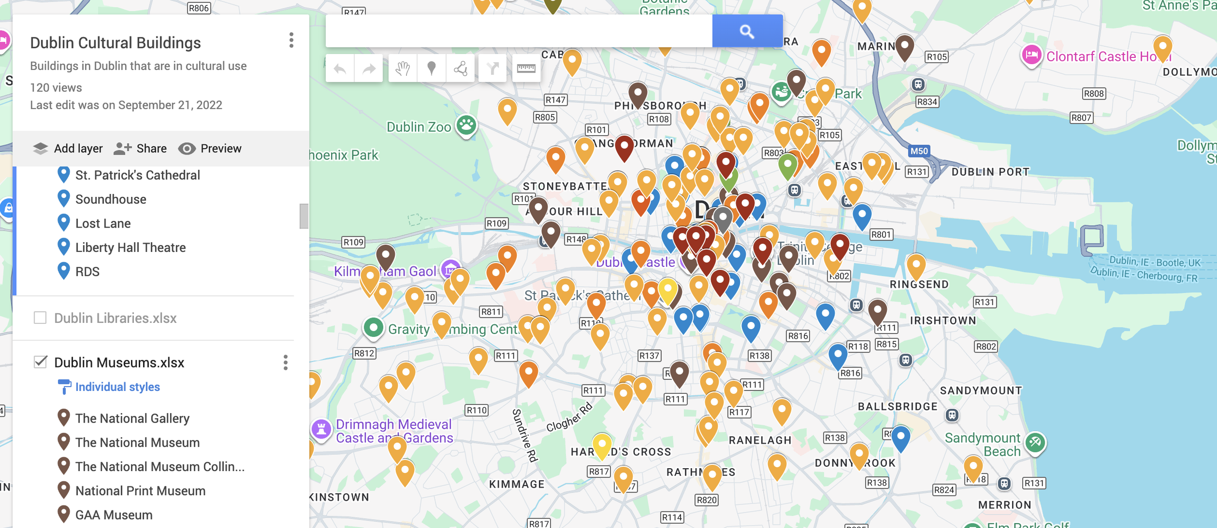 Mapping of Cultural Buildings in Dublin