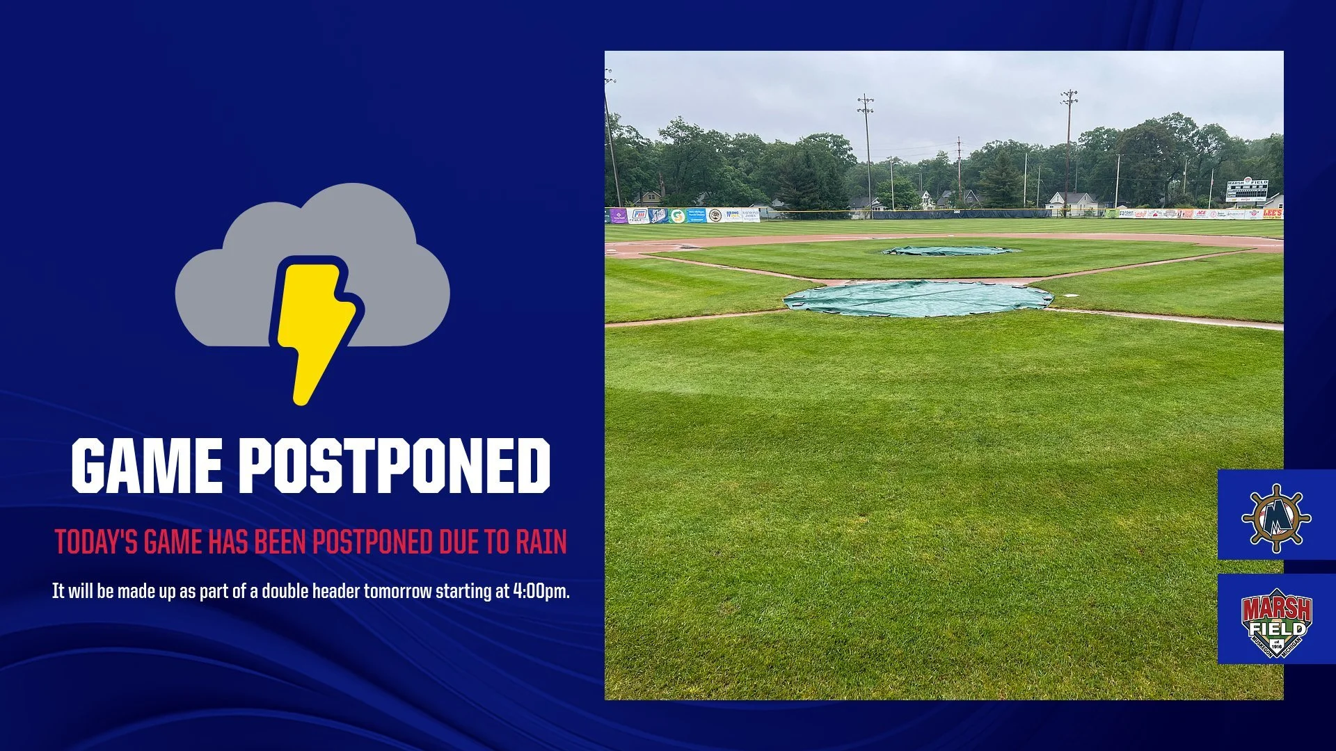 Home opener postponed due to rain