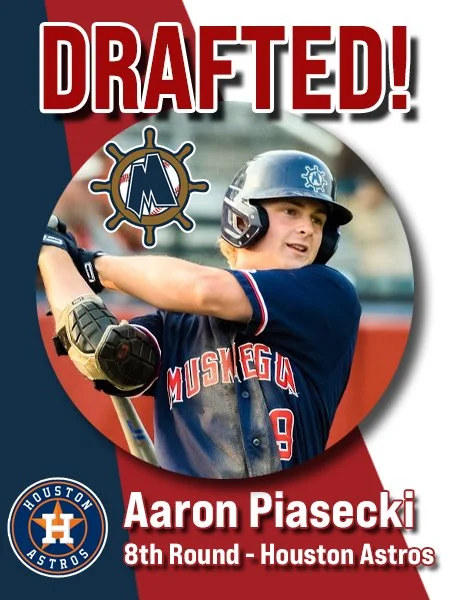 Former Muskegon Clipper Aaron Piasecki Selected by Houston Astros in 8th Round of MLB Draft