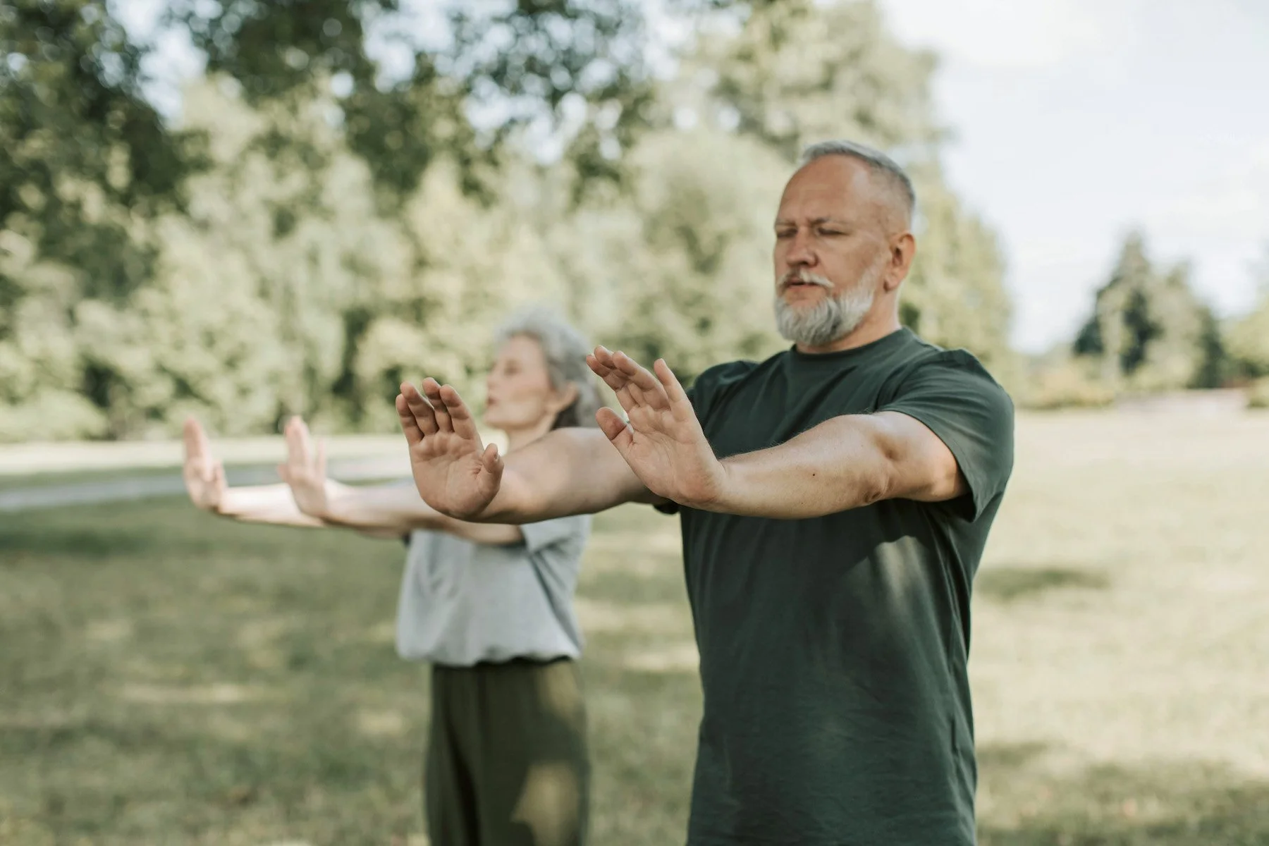 older couple doing yoga, hormone replacement therapy near me