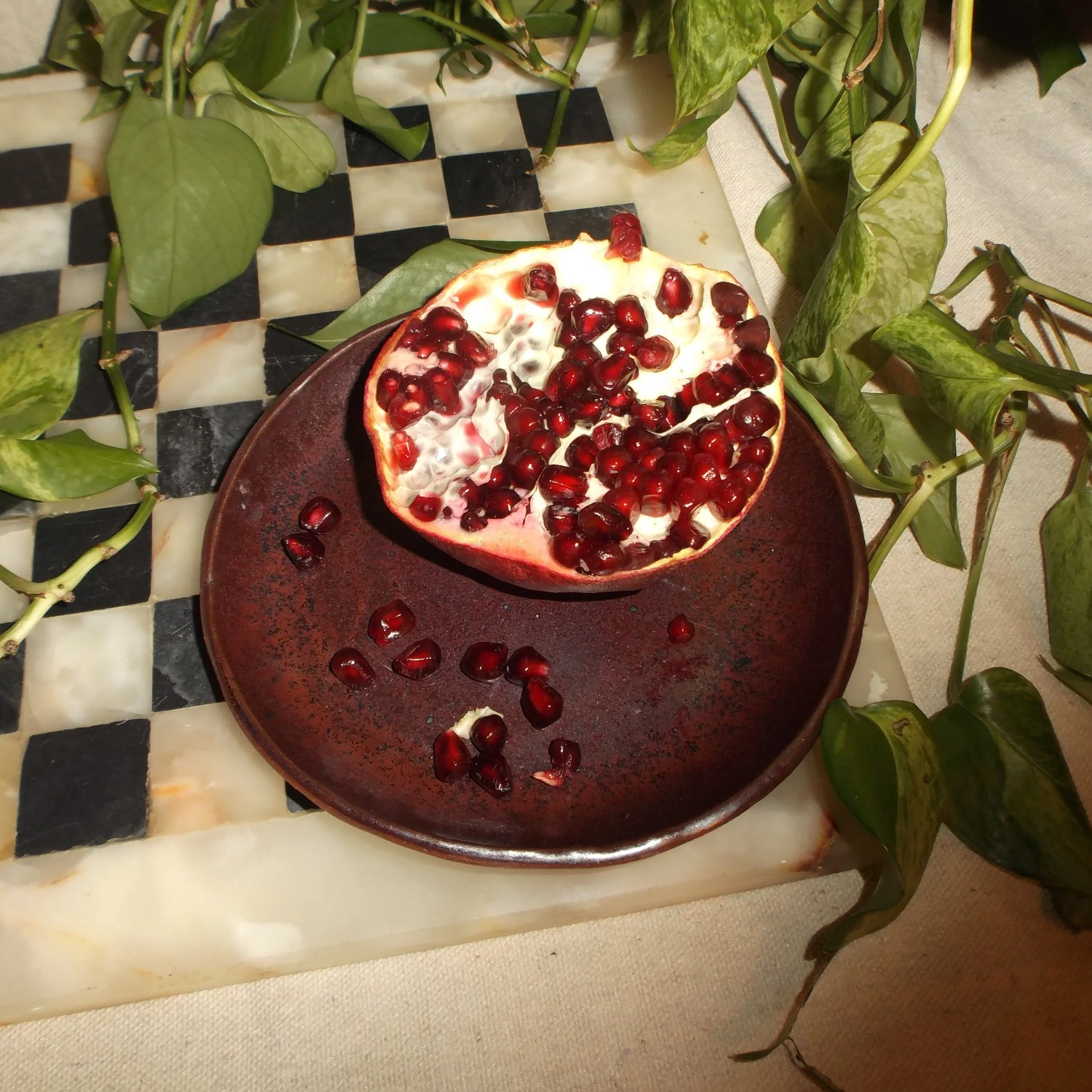 iron red fruit plate