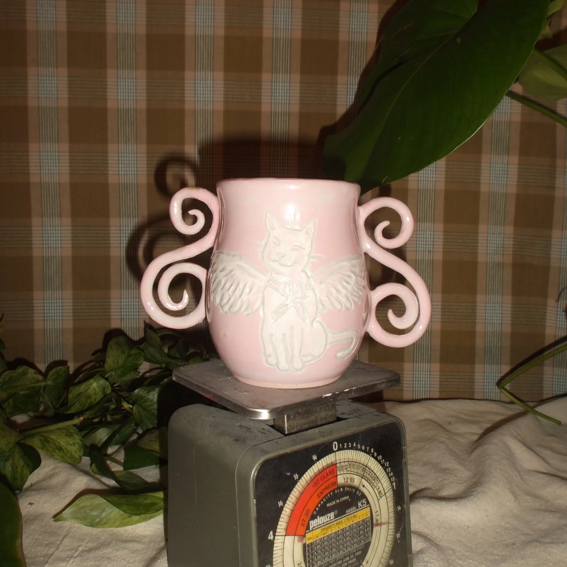 swirly kitty love mug