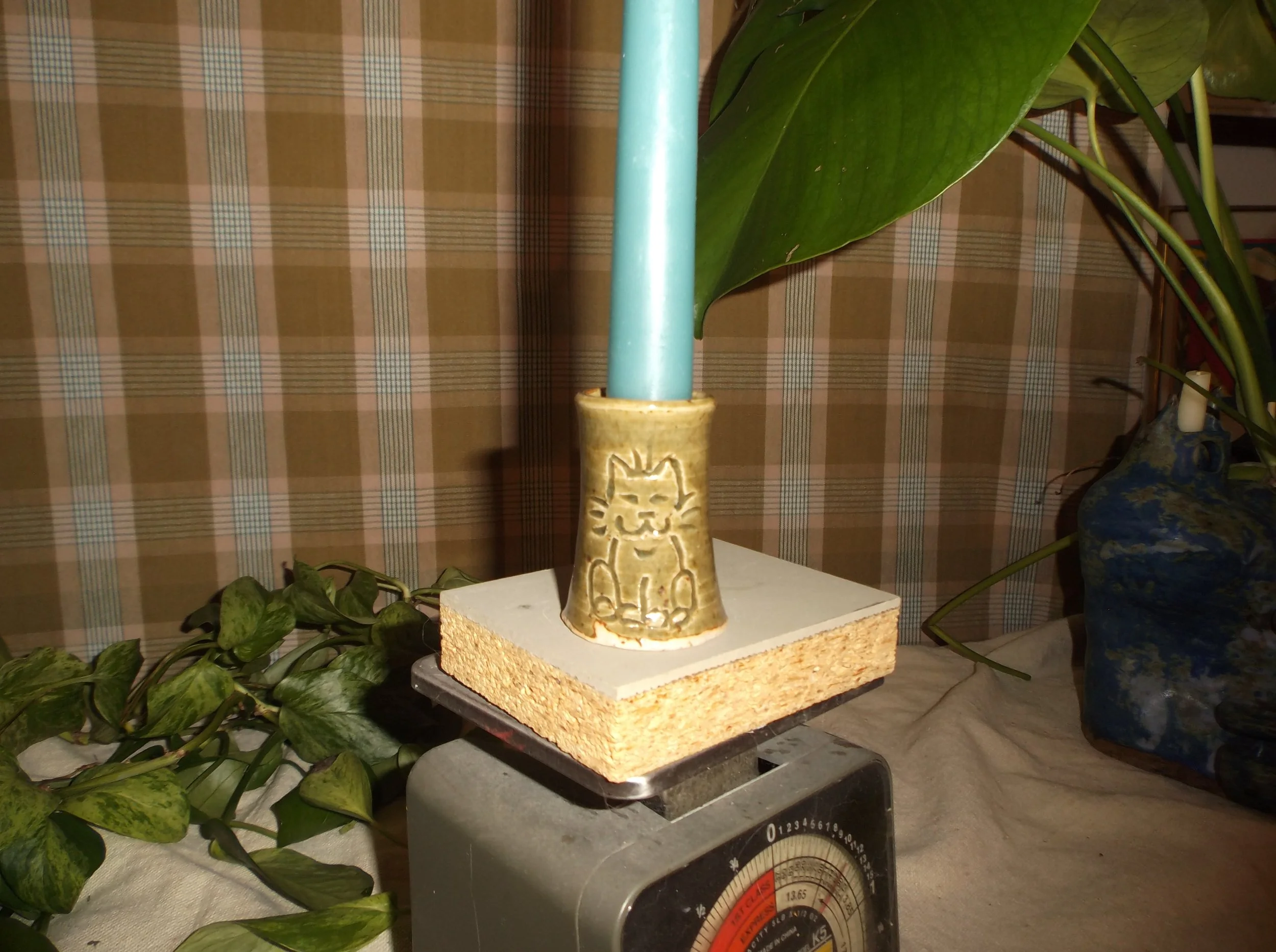 mini kitty candlestick