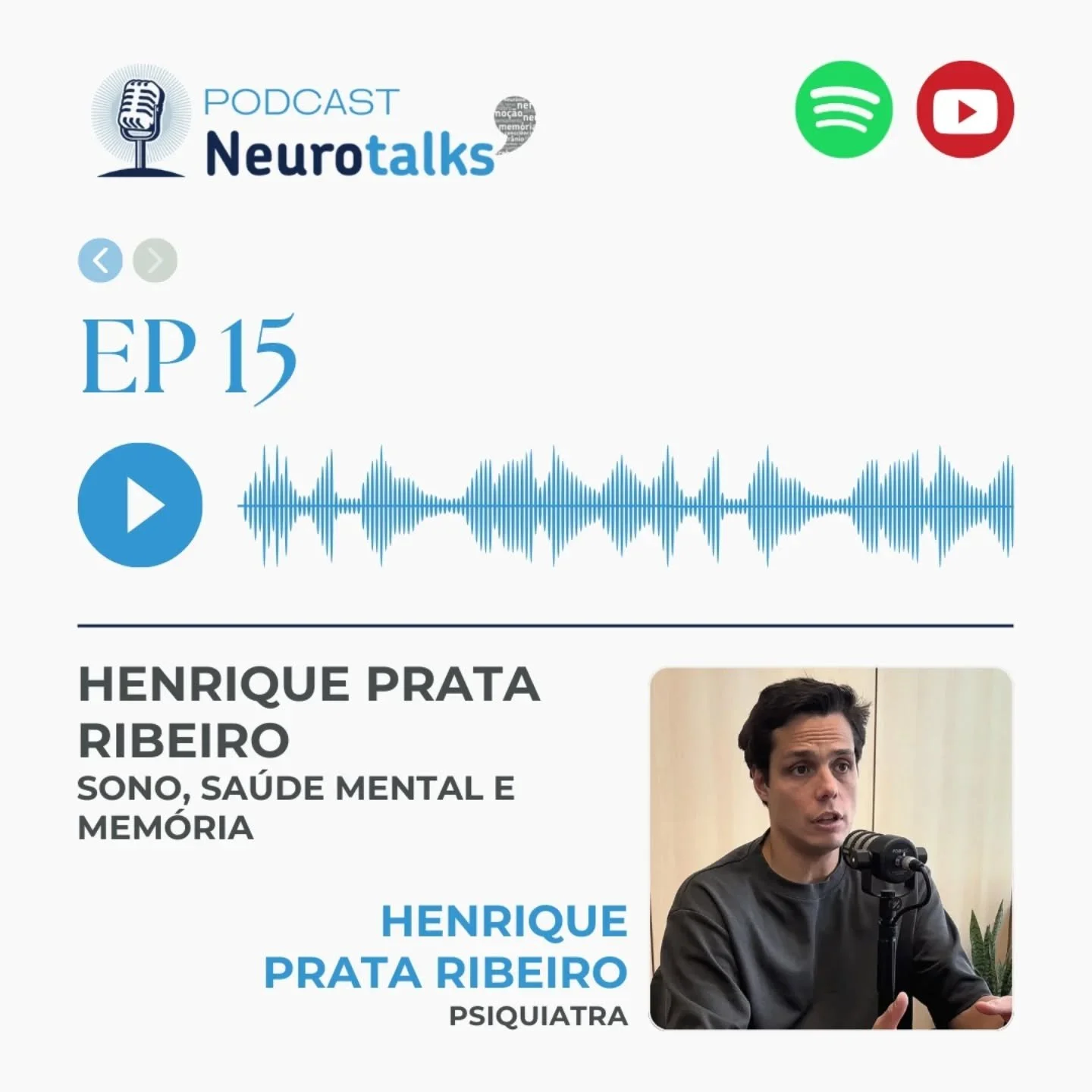 #15 Henrique Prata Ribeiro - Sono, sa&uacute;de mental e mem&oacute;ria

🎙️Neste epis&oacute;dio do Podcast Neurotalks, conversamos com Henrique Prata Ribeiro, Psiquiatra, Assistente na Cat&oacute;lica Medical School e autor dos livros "Dormir 