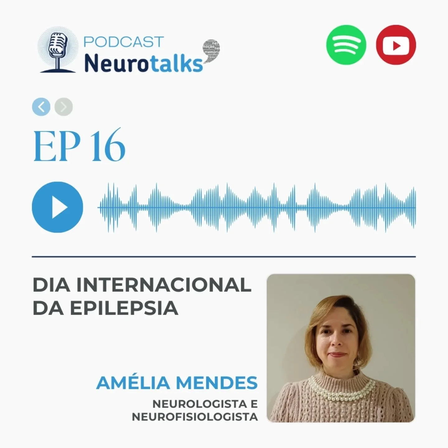 # 16 Dia Internacional da Epilepsia com Am&eacute;lia Mendes

🧠 No m&ecirc;s de fevereiro, celebra-se o Dia Internacional da Epilepsia. 
🎙️ A convite da Liga Portuguesa contra a Epilepsia (LPCE), a Neurotalks aceitou entrevistar a Dra Am&eacute;lia
