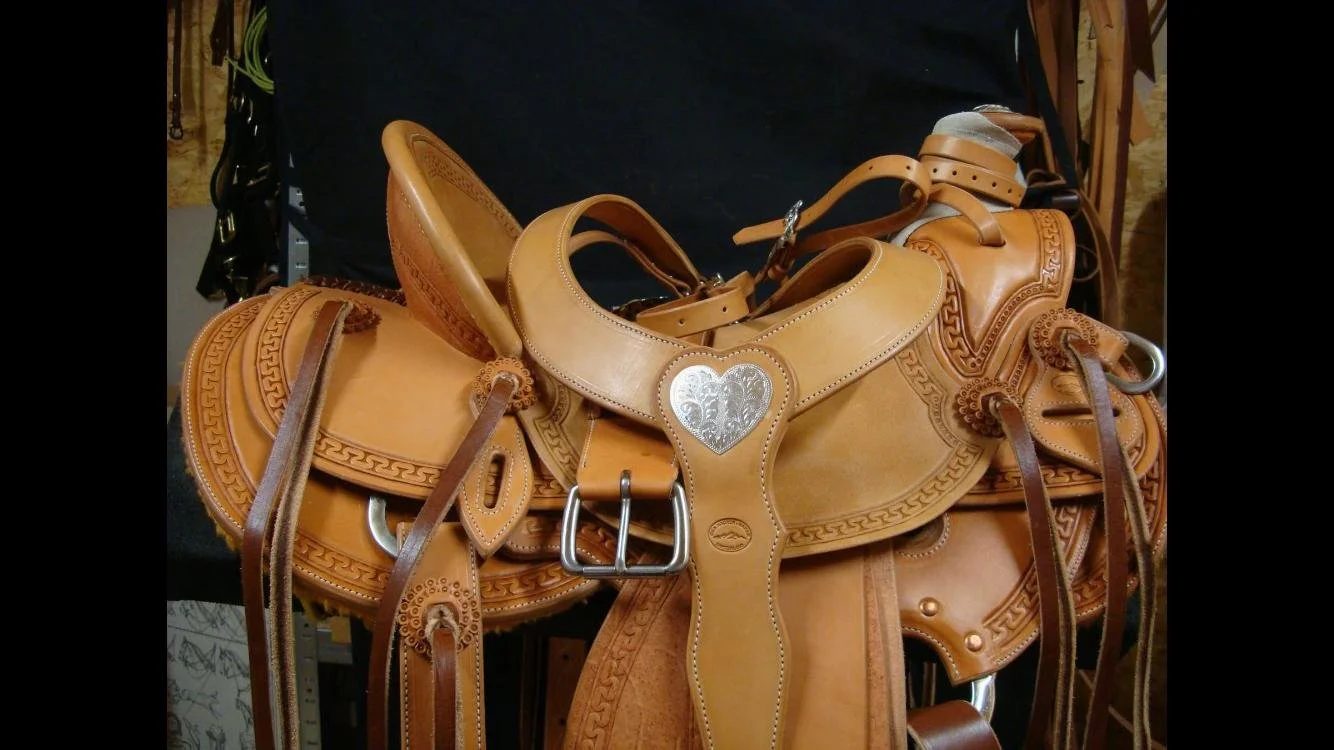 old time visalia saddle with custom silver
