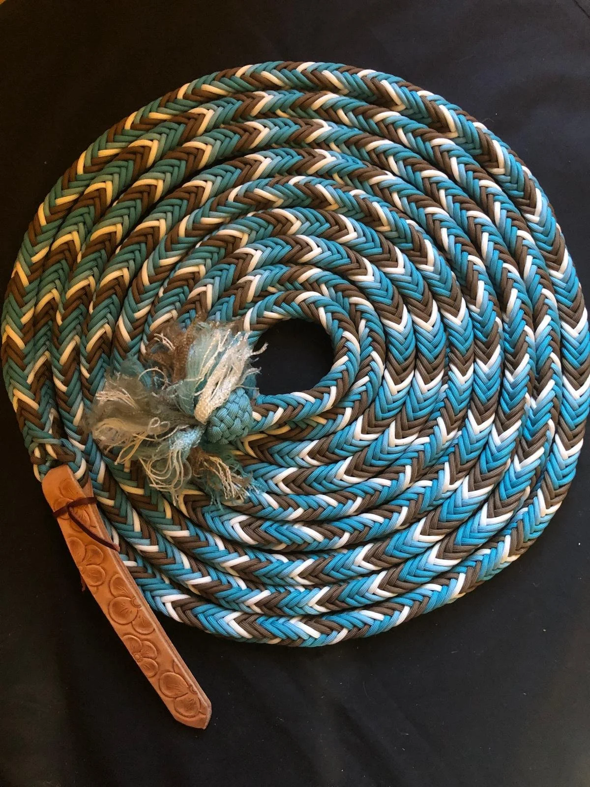 12 strand braided parachute mecate reins length 21' and 5/8" diameter