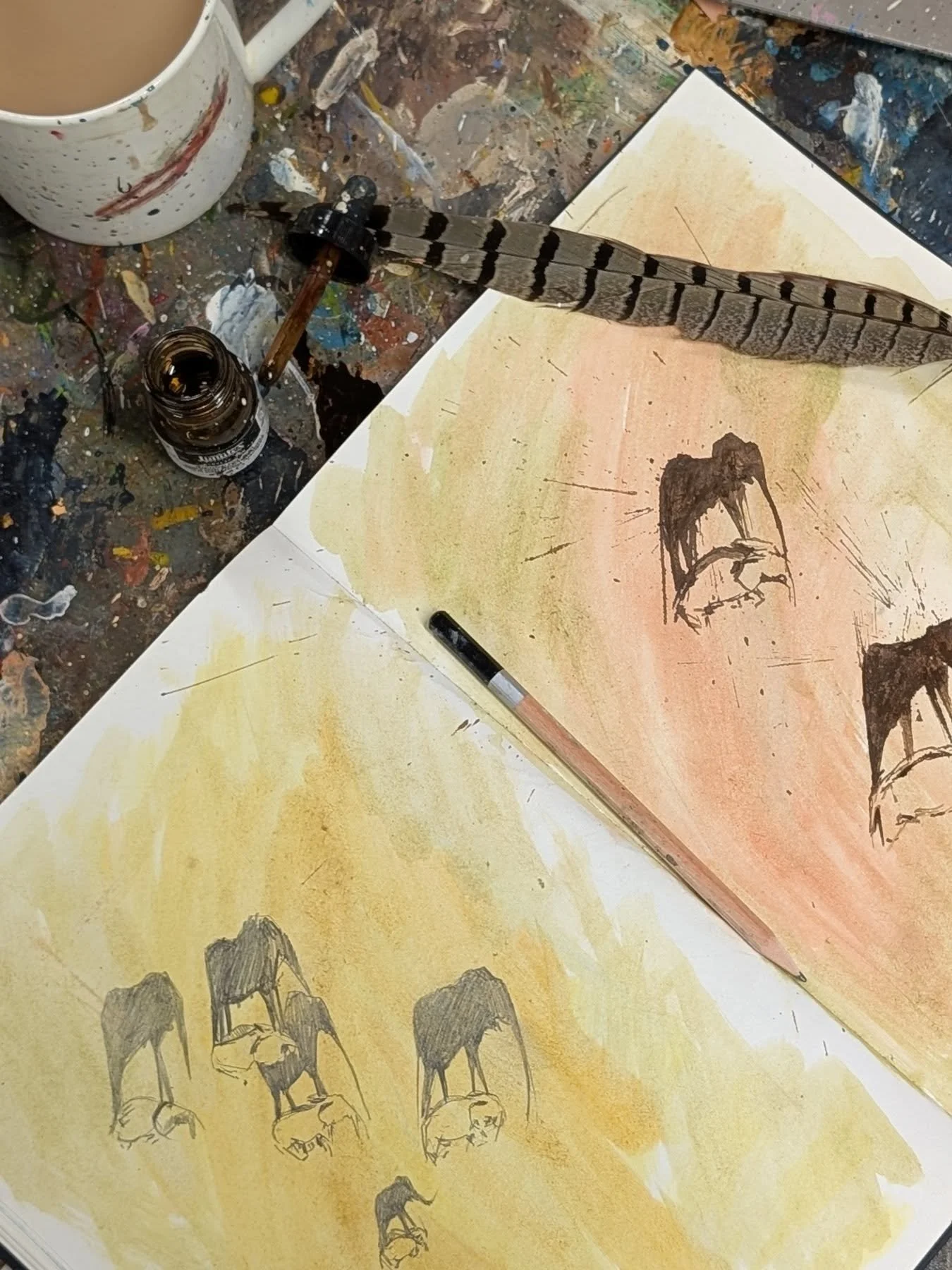 Dreaming about Kenya and these wonderful giants. love the sight of them from above so just trying some ideas in my trusty sketchbook (have a look at stories as this was not originally mine! ❤️)

New ideas for big BIG works

#elephant #kenya #safari #