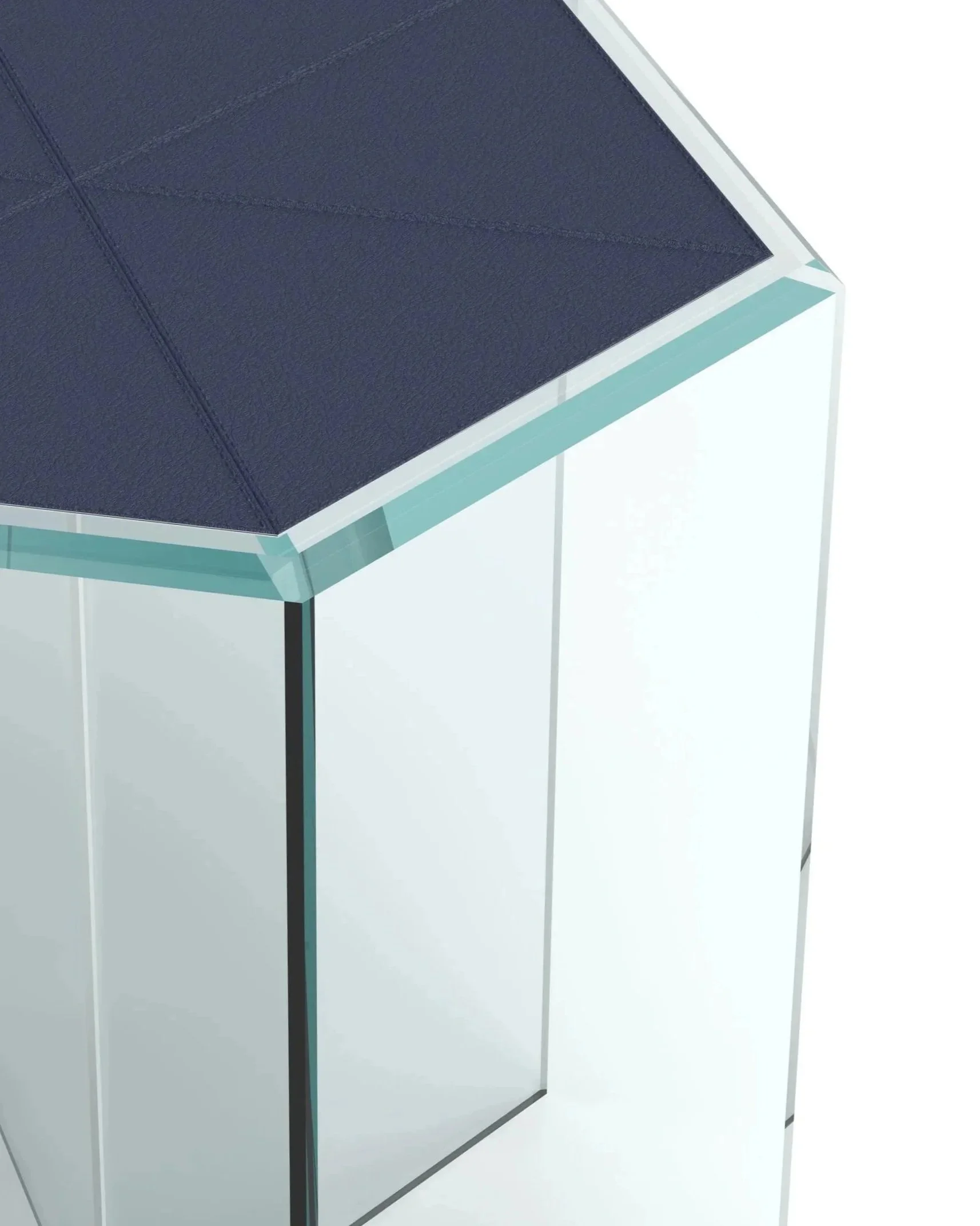Frank 3 - Side table with leather insert