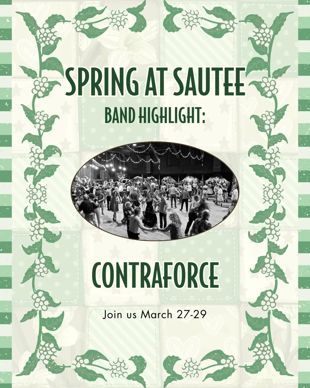 Spring at Sautee BAND HIGHLIGHT

ContraForce is bringing a toe-tapping good time that you don't want to miss. Check out one of their amazing dances at Sautee below and taste of the treat you're in for:

https://www.youtube.com/watch?v=aUTAIcDNqHE&amp