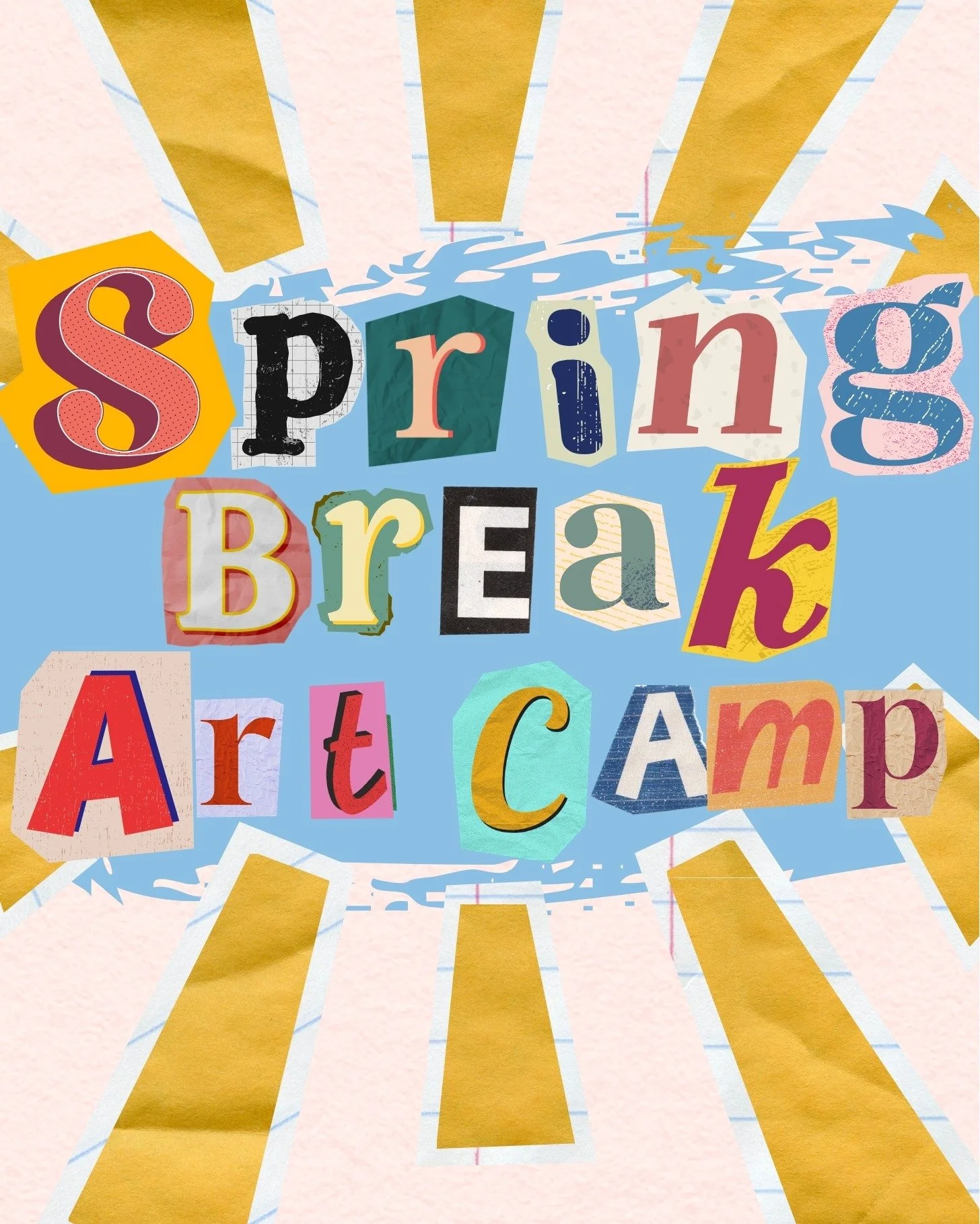 Spring Break Art Camp starts NEXT WEEK and there are a few spots left!

Staying home for spring break? Don't miss out on our fun and creative camp. We have a jam-packed lineup of activities and projects. It's going to be a great time.

Register on ou