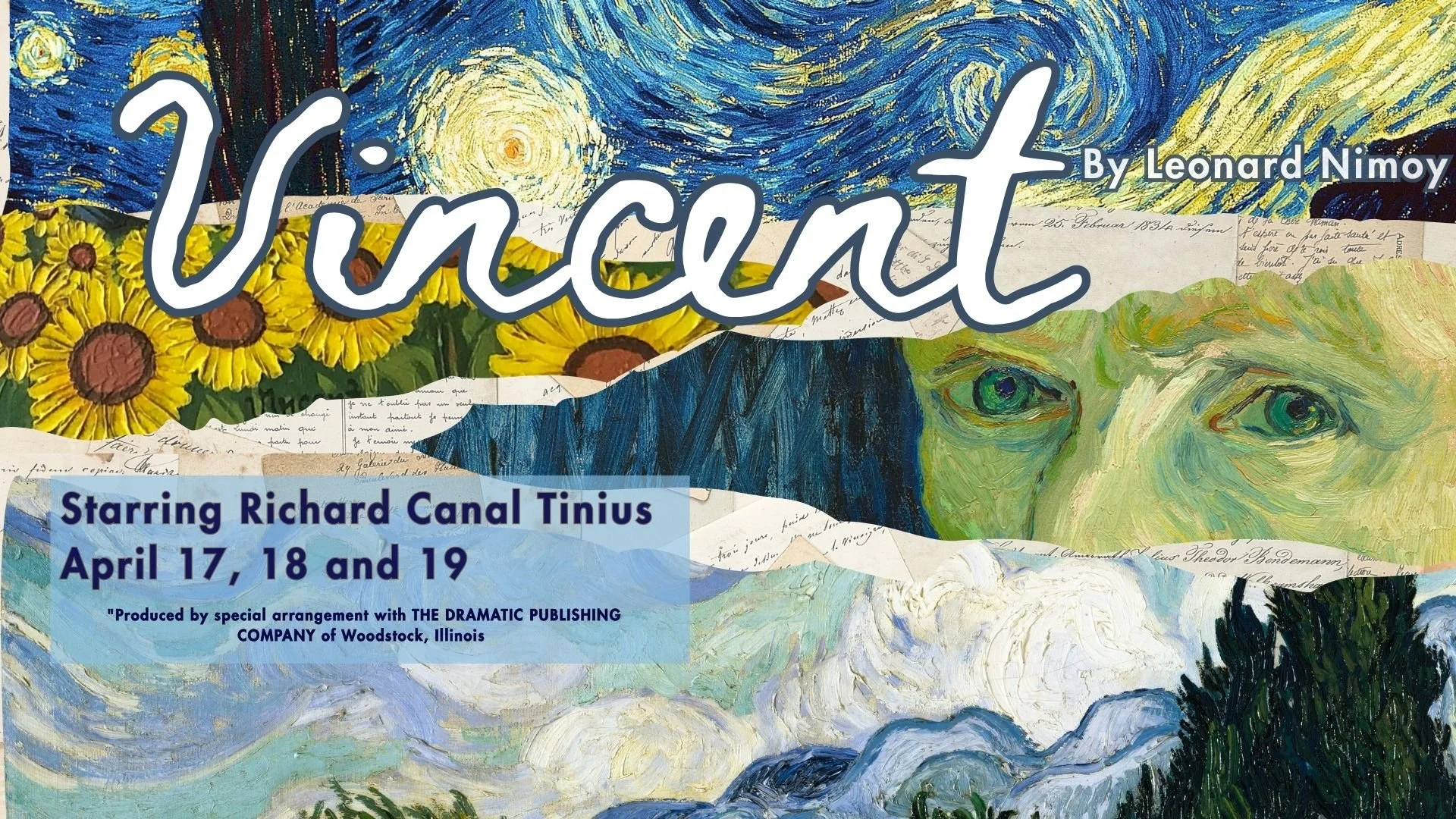 We had a fantasti opening night!

You have ONE more chance to see Vincent by Leonard Nimoy, starring Richard Canal Tinius.

This one-man show is one you don't want to miss. 

Get your tickets on our website.