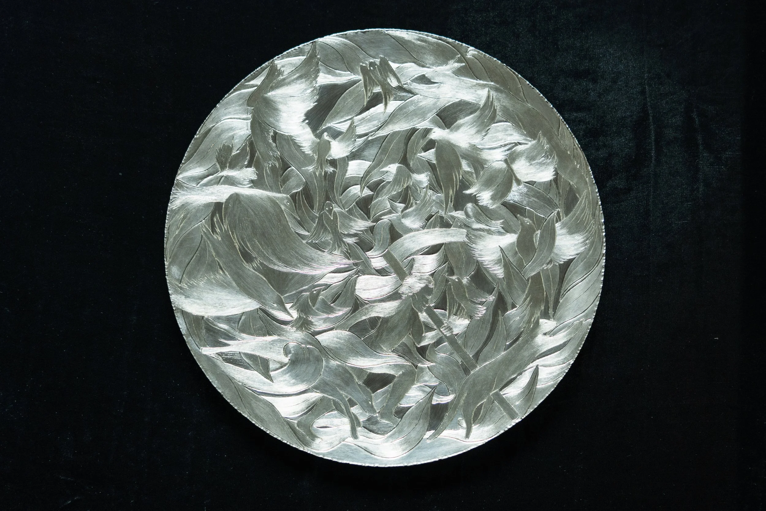 OLAFSSON, ANNA. 1 Clockmakers_centrepiece_1_front_28cm_diameter_sterling_silver_Photocredit_KyleHowie.jpg