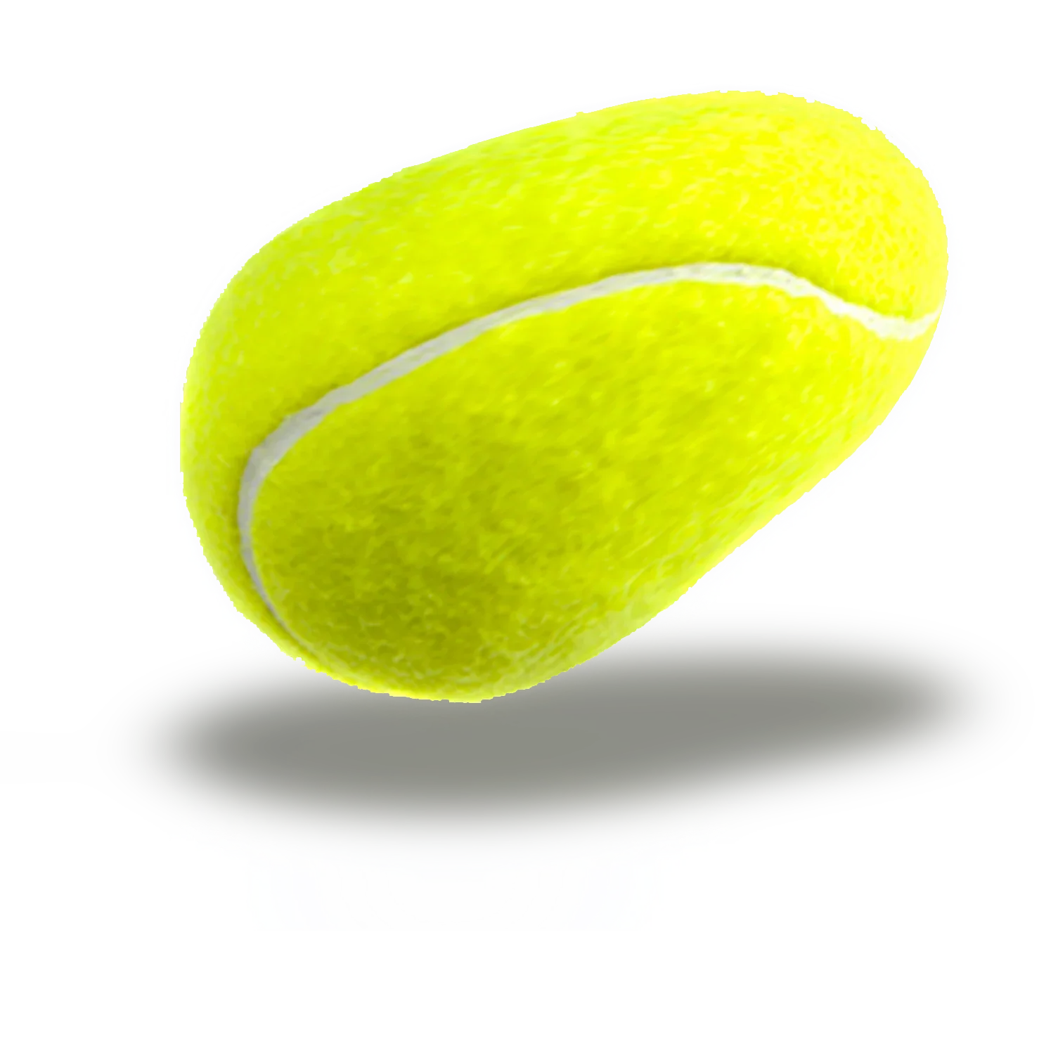Une balle de tennis jaune isolée avec un fond noir.