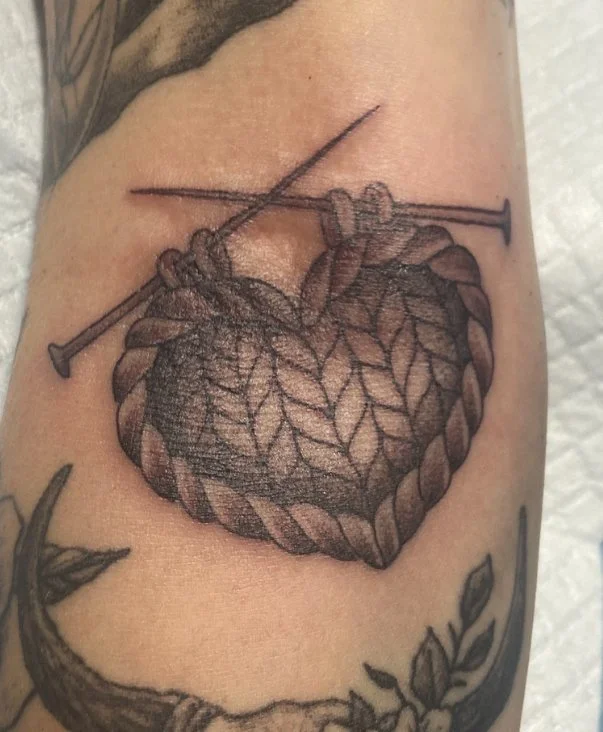Knitting tattoo ideas