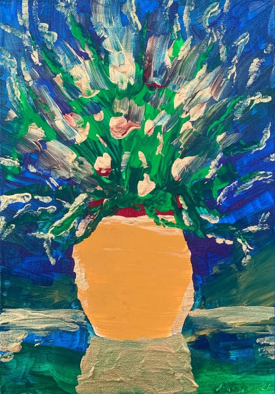 ” Abundance ”

I made this painting inspired by Apostle Kathryn’s teaching called “Excellence for the Kingdom”.
God‘s heart is that we would prosper spiritually, emotionally, and physically, and that’s what I wanted to capture with this painting; som