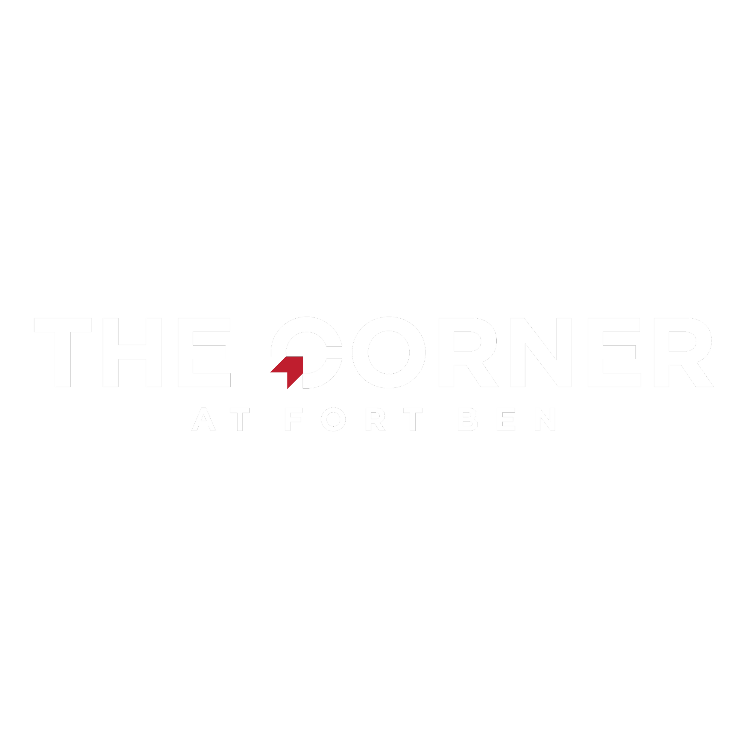 The Corner at Fort Ben Logo Dark Mode