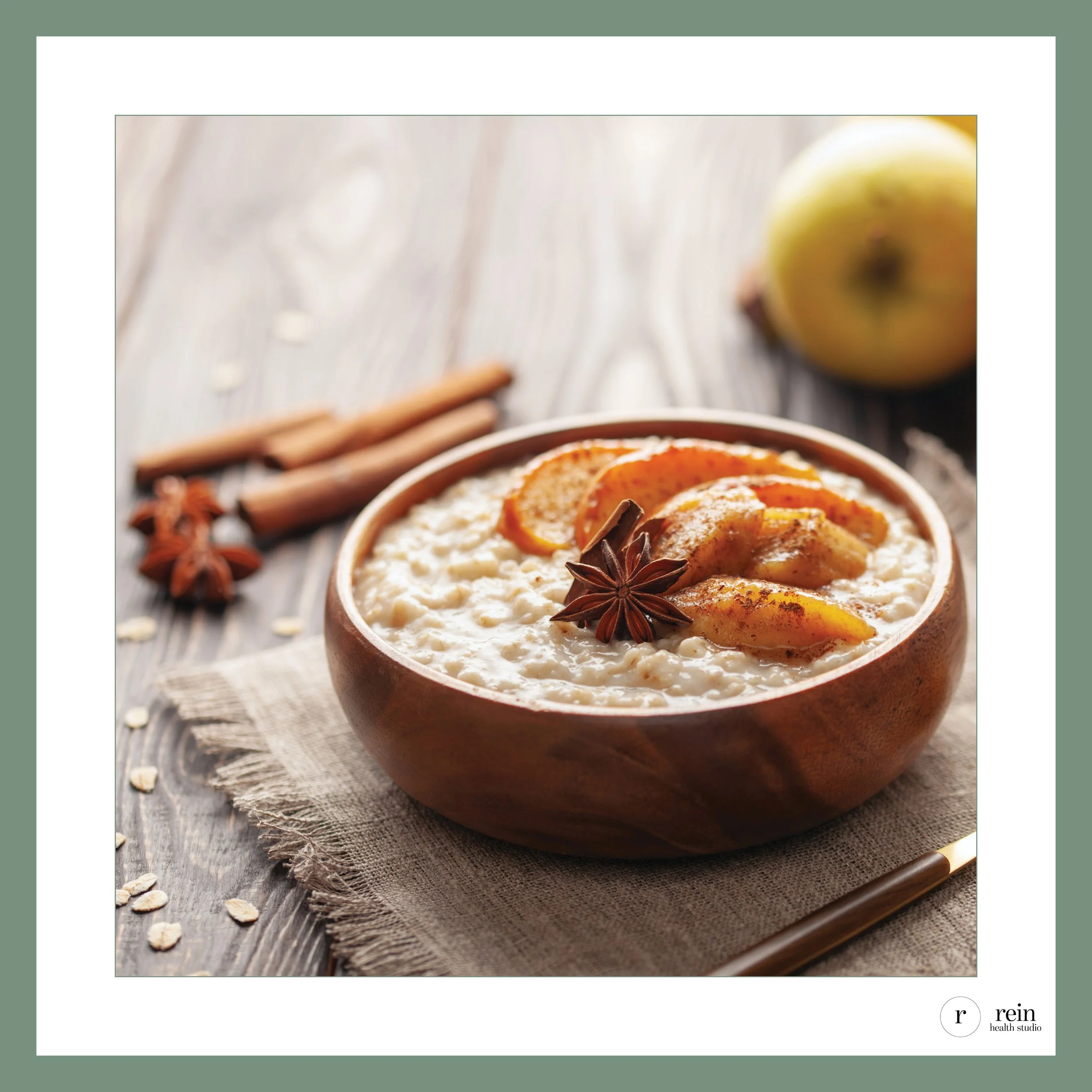 Fall Harvest Oats w/ Pear, Walnut + Cinnamon