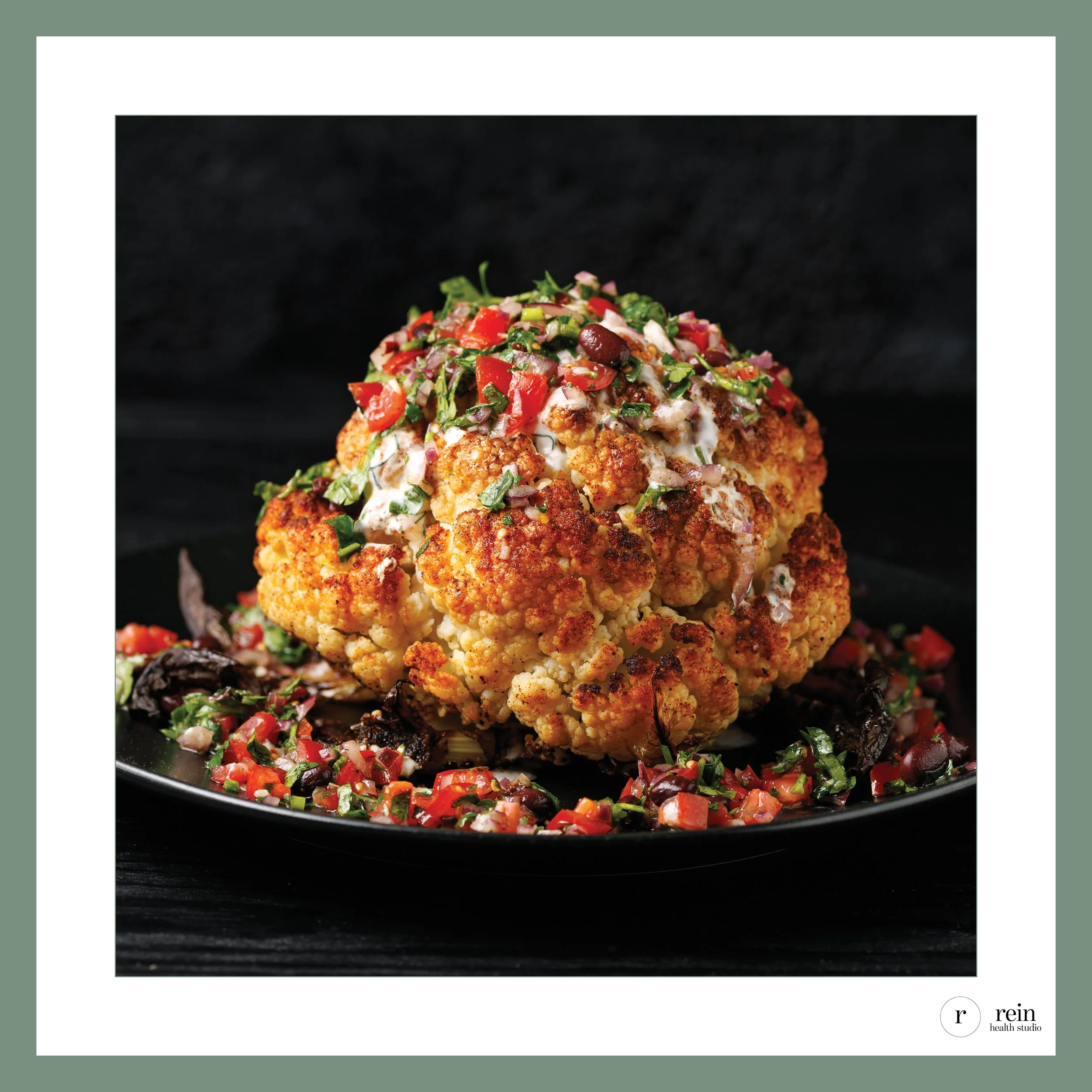 Roasted Cauliflower w/ Tahini-Lemon Dressing